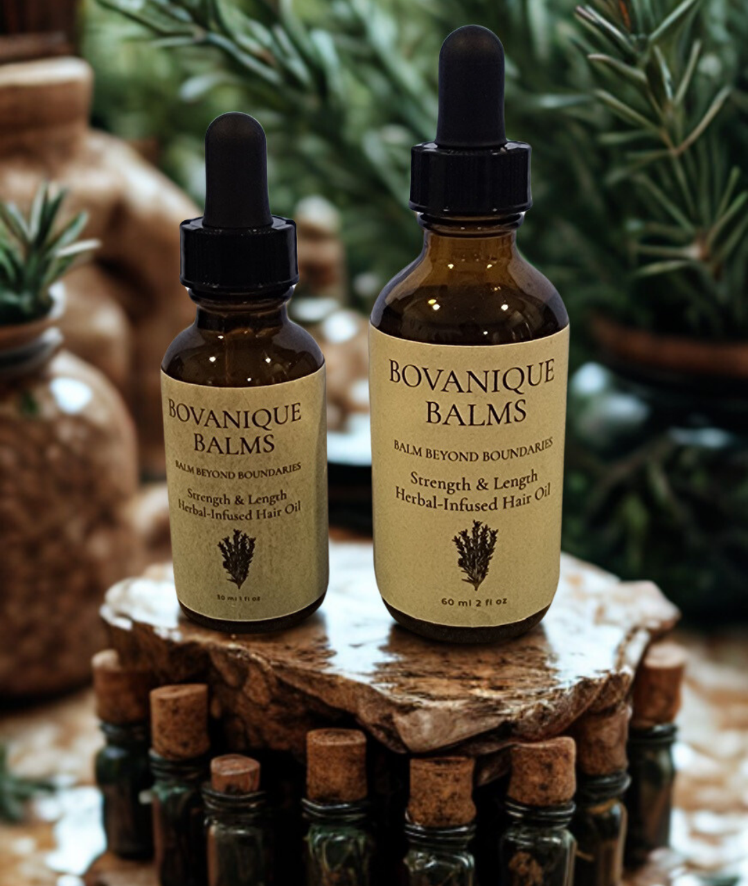 Strength and Length natural hair strengthening oil reduces breakage, vegan botanical formula BC