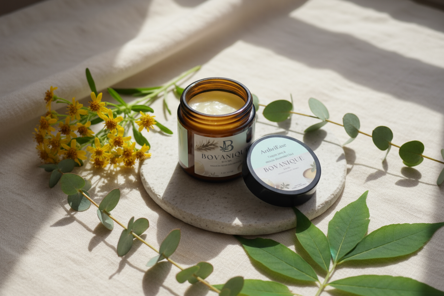ArthriEase Joint Pain Relief Balm with arnica and camphor - botanical styling