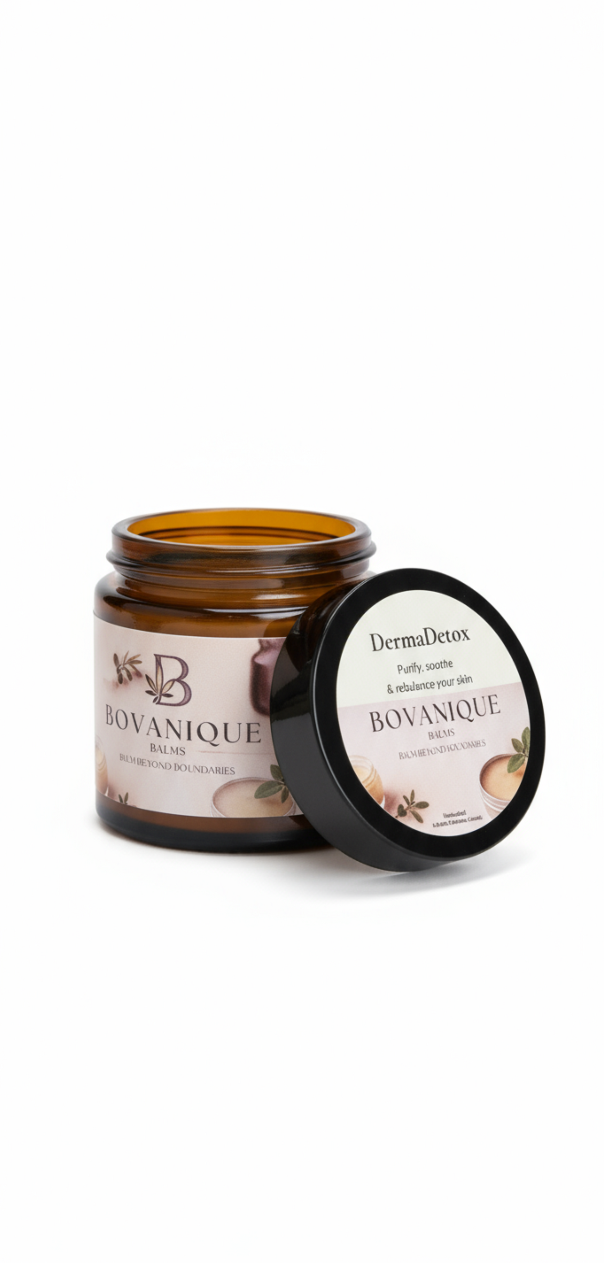 DermaDetox natural acne balm 2oz and 4oz sizes - tea tree neem oil blemish treatment for problem skin