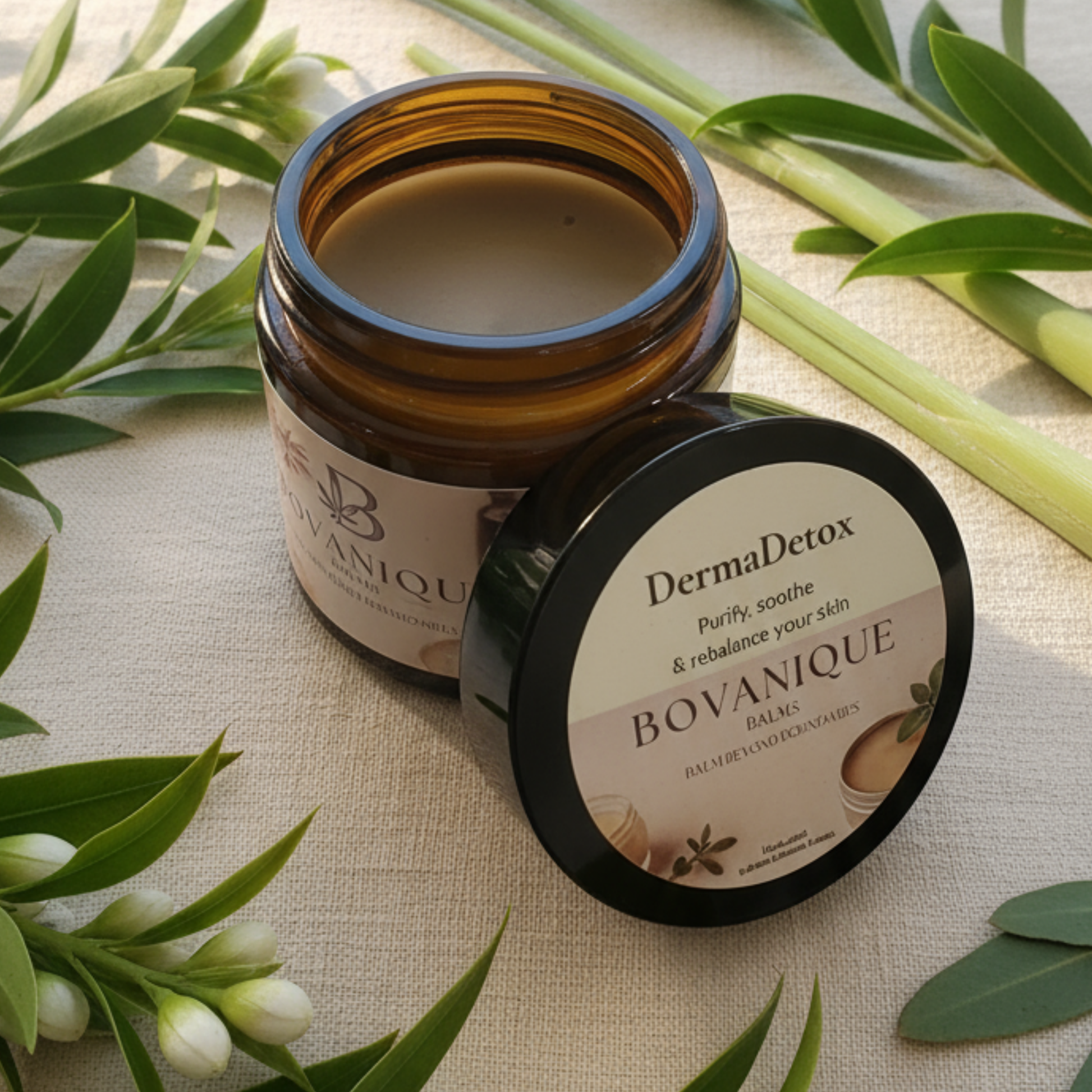 DermaDetox natural acne and blemish treatment balm with tea tree and neem, made in BC