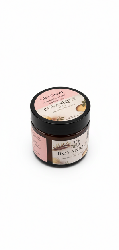 GlowGuard natural face balm 2oz and 4oz sizes - rosehip calendula vitamin C for brightening and anti-aging