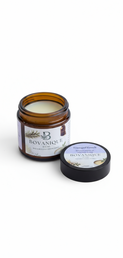 TranquilTouch natural sleep balm 2oz and 4oz sizes - lavender chamomile stress relief for anxiety and insomnia